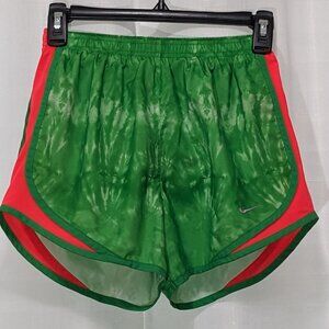 Nike Dri Fit Tempo Running Shorts Womens  Green Red Athletic Size XS